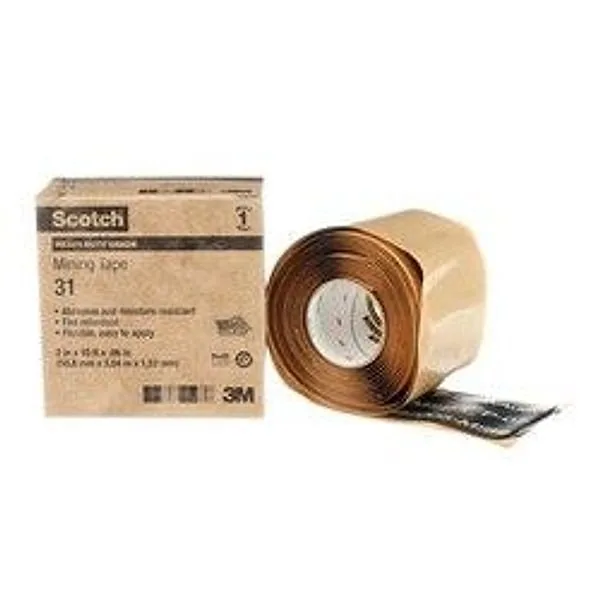 Cinta Scotch® Resistente para Minería 31, 2 in x 10 ft, Negro