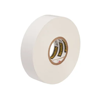 Scotch® Cinta de Aislar de Vinil Codificación por Color 35, 2 in x 36 yd, Núcleo de 1 in, Blanco