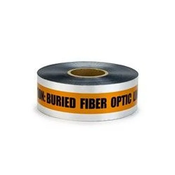 Cinta Scotch® de Barricada Enterrada Detectable 407, PRECAUCIÓN LÍNEA DE FIBRA ÓPTICA ENTERRADA ABAJO, 3 in x 1000 ft, Naranja