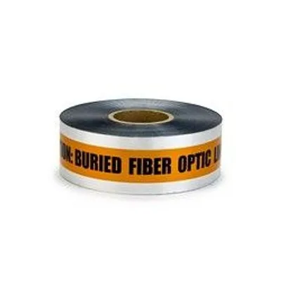 Cinta Scotch® de Barricada Enterrada Detectable 407, PRECAUCIÓN LÍNEA DE FIBRA ÓPTICA ENTERRADA ABAJO, 3 in x 1000 ft, Naranja