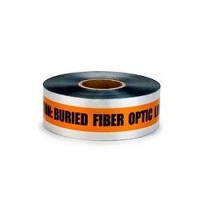 Cinta Scotch® de Barricada Enterrada Detectable 409, PRECAUCIÓN LÍNEA DE FIBRA ÓPTICA ENTERRADA ABAJO, 6 in x 1000 ft, Naranja