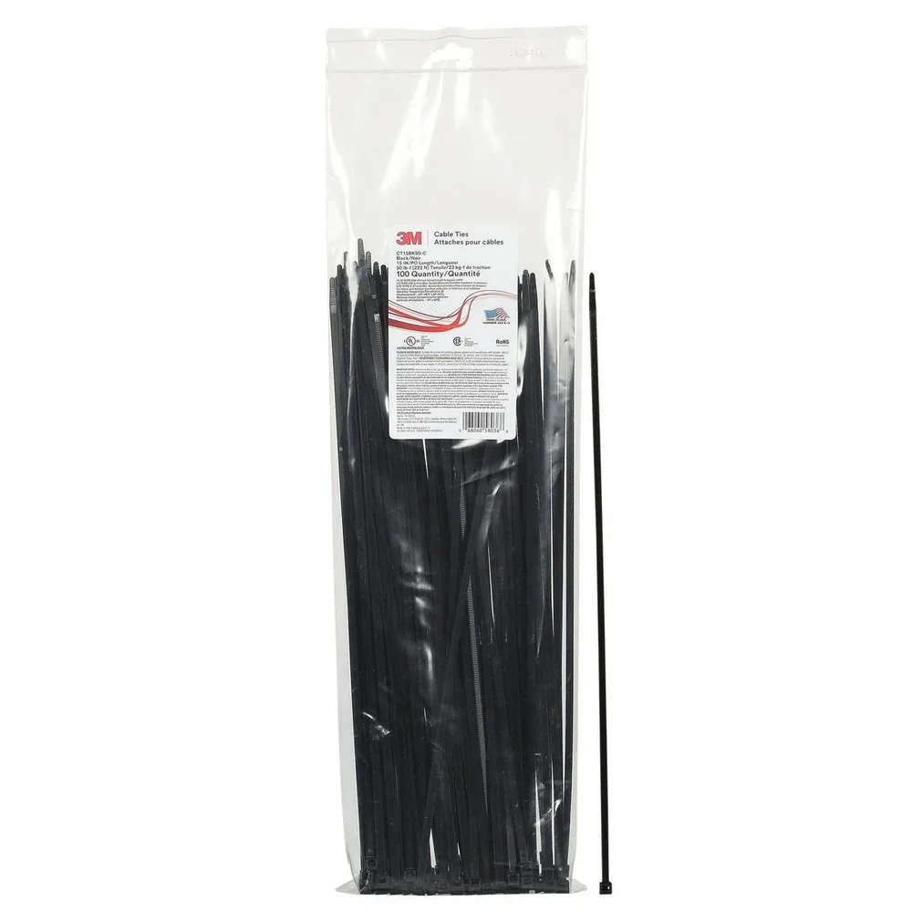 3M™ Cincho CT15BK50-C, Negro 15 pulgadas 50 lb, 100/Bolsa