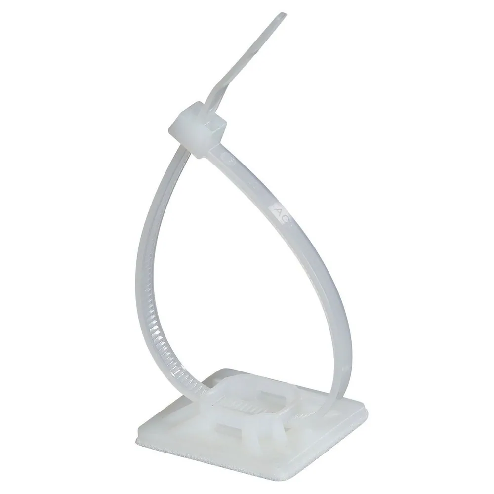 3M™ Base para Cincho CTB1X1NTA-C, Natural 1 x 1, Montaje Adhesivo 4 Vías