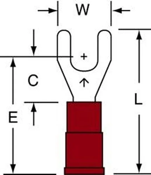 3M™ Scotchlok™ Fork Nylon Insulated, MNG18-8FX, wider-tongue design for use on free-standing studs