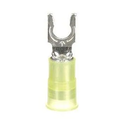 3M™ Scotchlok™ Terminal de horquilla con bloqueo aislado con nylon, MNG10-10FLX, lengüeta tipo resorte se ajusta firmemente alrededor del birlo