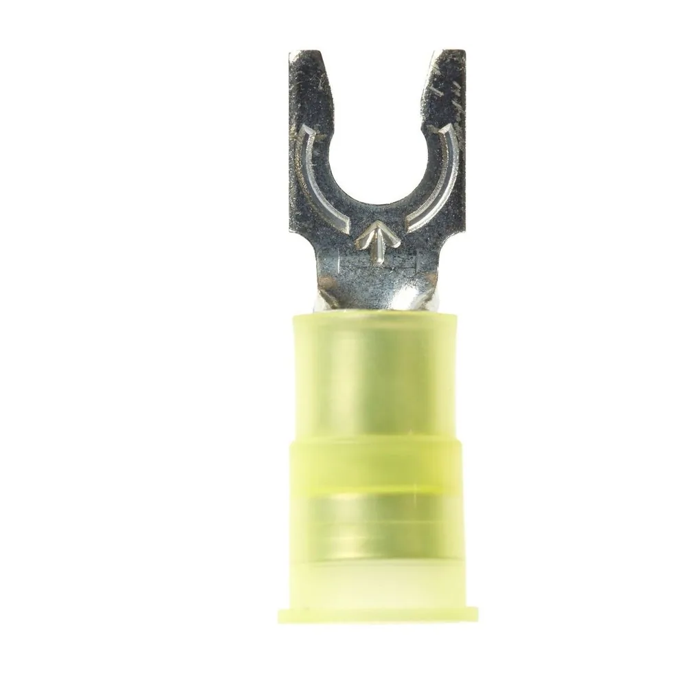 3M™ Scotchlok™ Locking Fork Nylon Insulated, MNG10-6FLX, spring-like tongue firmly fits around the stud