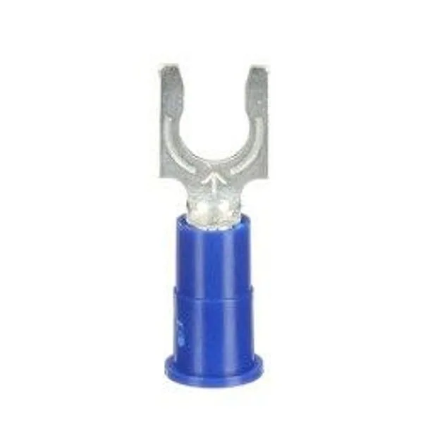 3M™ Scotchlok™ Terminal de horquilla con bloqueo aislado con vinil, MV14-10FLX, lengüeta tipo resorte se ajusta firmemente alrededor del birlo