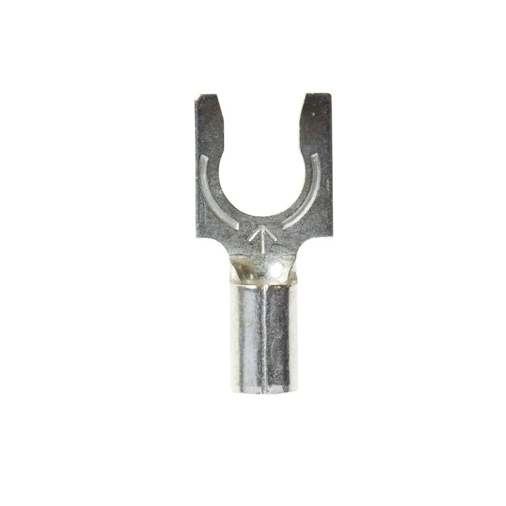 3M™ Scotchlok™ Terminal de horquilla con bloqueo sin aislar, M14-10FLX, lengüeta tipo resorte se ajusta firmemente alrededor del birlo