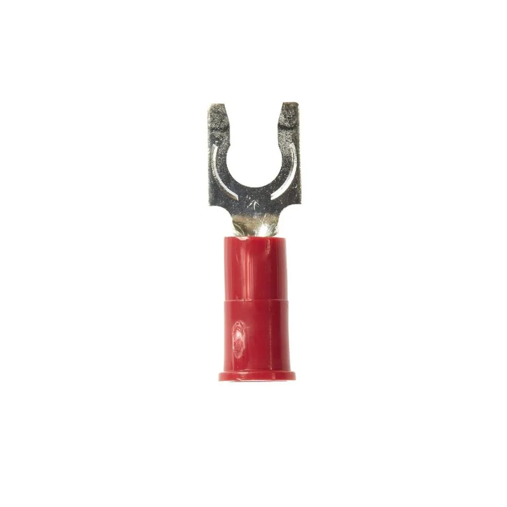 3M™ Scotchlok™ Terminal de horquilla con bloqueo aislado con vinil, MV18-8FLX, lengüeta tipo resorte se ajusta firmemente alrededor del birlo