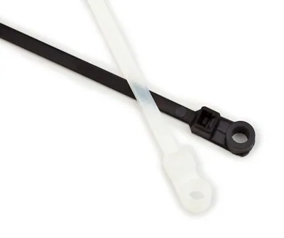 3M™ Nylon 6/6 Screw-Mount Cable Tie CT8NT50S-M, 8.60 in x 0.18 in x 0.06 in, Natural