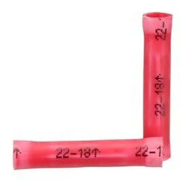 Conector a Tope Estándar Aislado con Vinil de Costura a Tope 3M™ Highland™ BSV18Q, 22 a 18 AWG, Rojo