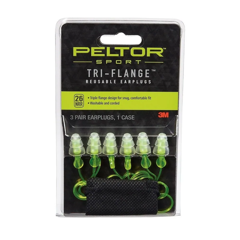 Tapones Auditivos Reutilizables Cordados Peltor™ Sport Tri-Flange™ 97317-10C Amarillo Neón