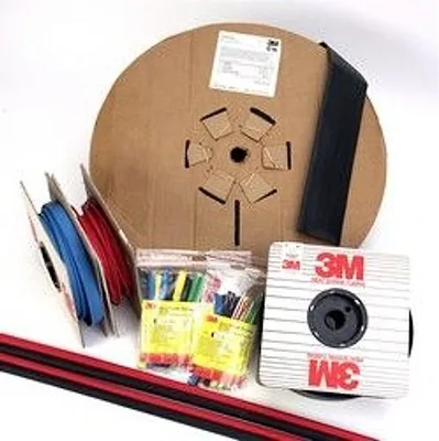 Tubo Termocontráctil 3M™ de Pared Delgada FP-301-1/16-Negro-100', 100 ft de largo por carrete