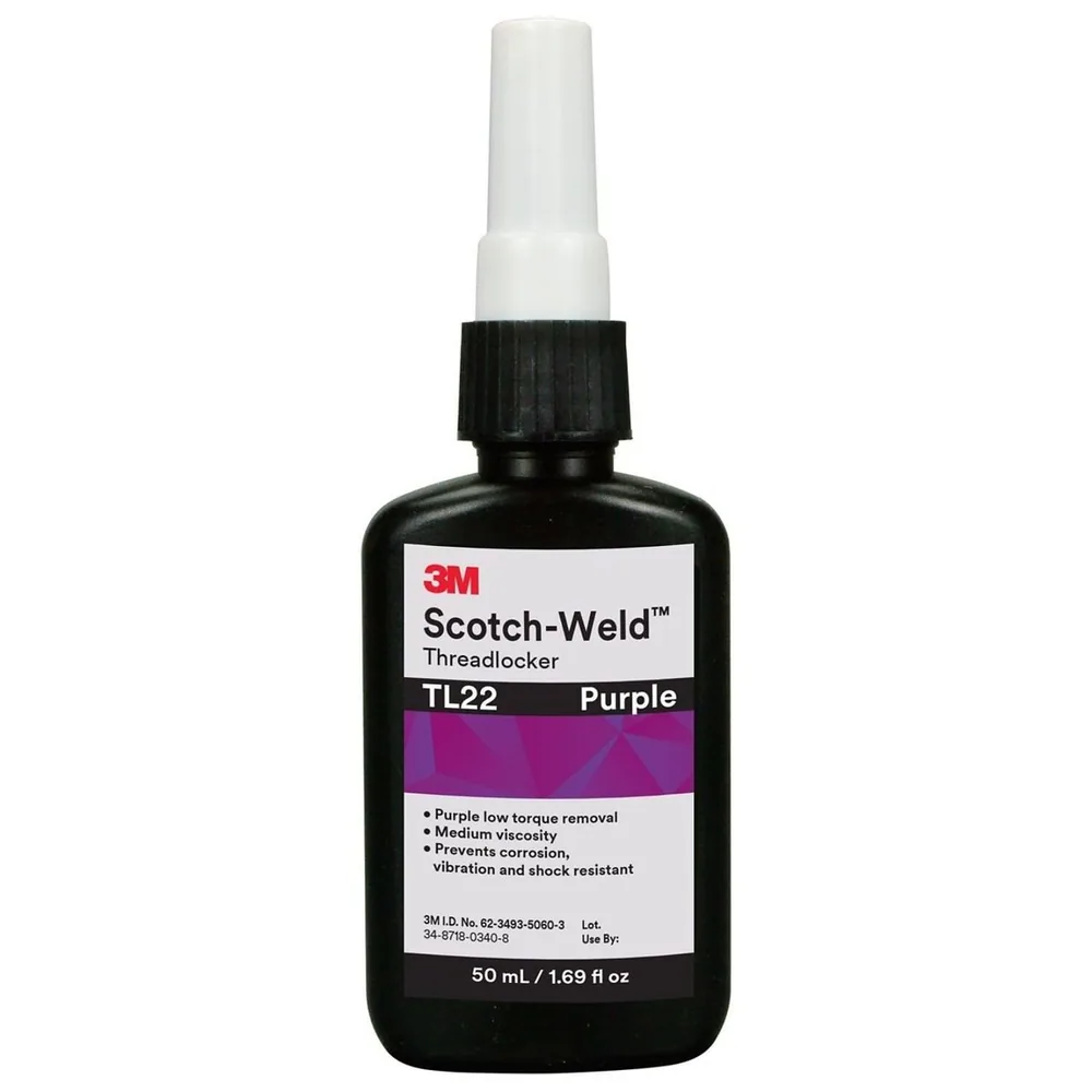 Fijador de Roscas 3M™ Scotch-Weld™ TL22, Morado, Botella 50 mL