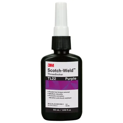 Fijador de Roscas 3M™ Scotch-Weld™ TL22, Morado, Botella 50 mL