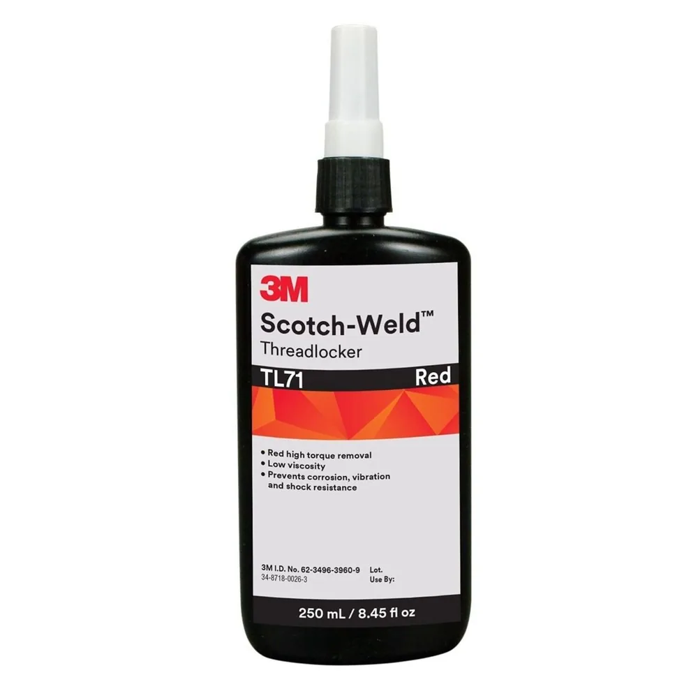 Fijador de Roscas 3M™ Scotch-Weld™ TL71, Rojo, Botella 250 mL