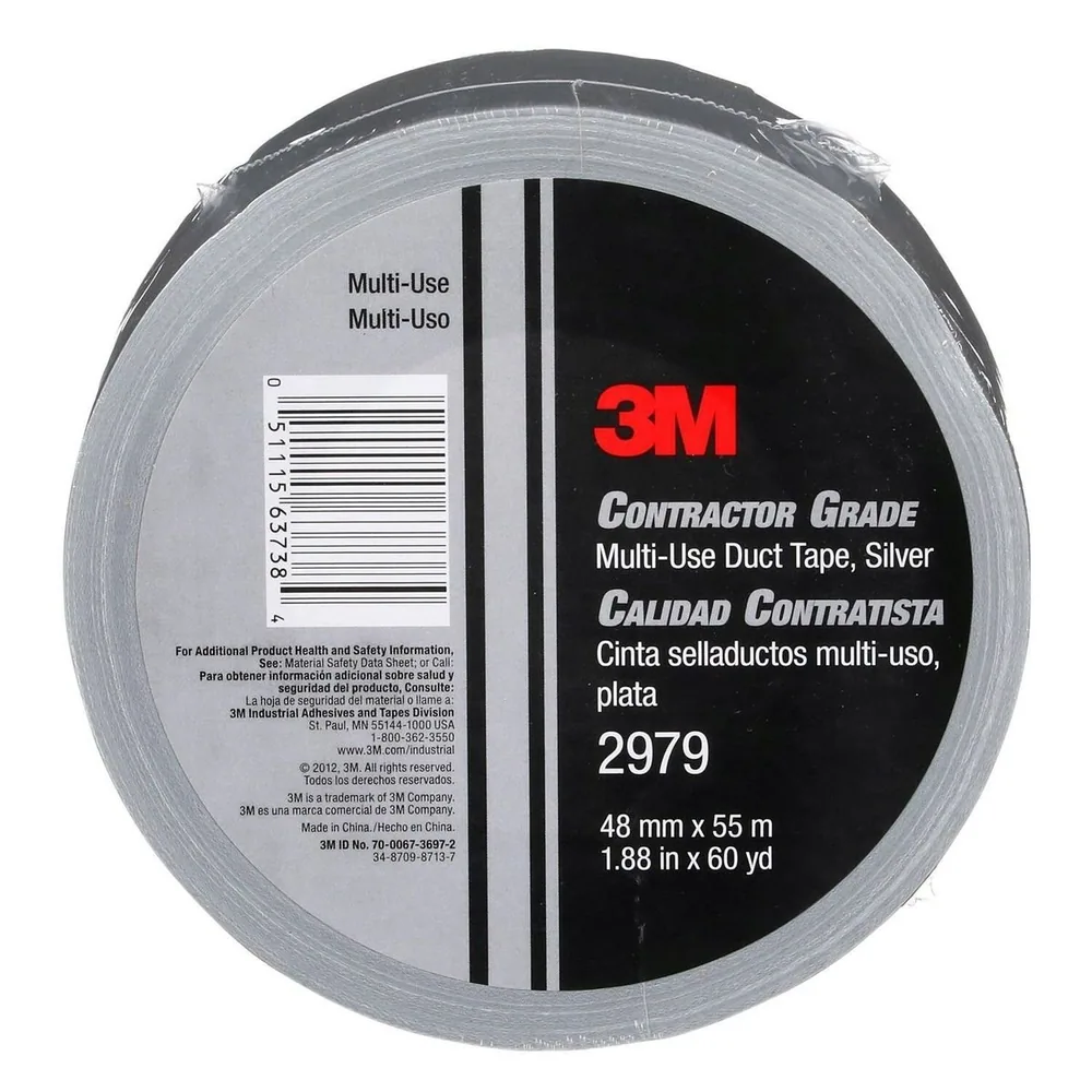 3M™ Cinta Ducto Multi-Uso Grado Contratista 2979, Plateada, 1.88 in x 60 yd