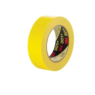 Cinta Masking Amarilla de Desempeño 3M™ 301+, 72 mm x 55 m, 6.3 mil