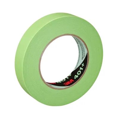 Cinta Masking Verde de Alto Desempeño 3M™ 401+, 24 mm x 55 m, 6.7 mil