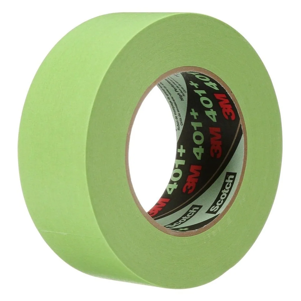 Cinta Masking Verde de Alto Desempeño 3M™ 401+, 48 mm x 55 m, 6.7 mil