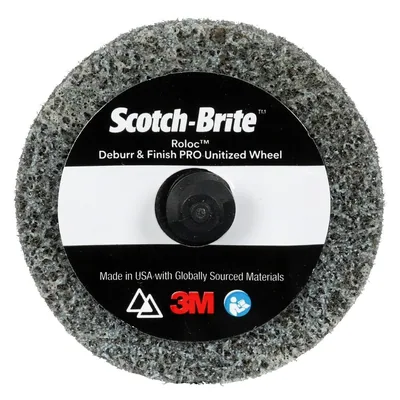 Scotch-Brite™ Roloc™ Deburr & Finish PRO Unitized Wheel, DP-UR, 6C Medium+, TR, 2 in x 1/8 in