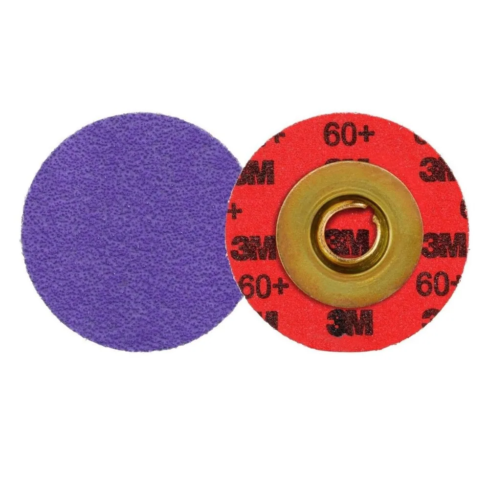 Disco Roloc™ de borde duradero 3M™ Cubitron™ 3, 1184F, 60+ Peso YF, TSM, Morado, 1-1/2 in, Dado RS150SM, 50/Cartón
