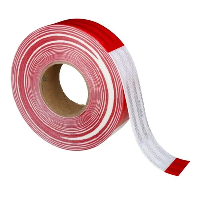 Marcas de Conspicuidad Diamond Grade™ 3M™ 983-32, Rojo/Blanco, 2 in x 150 ft, Catálogo 3M #: 67533