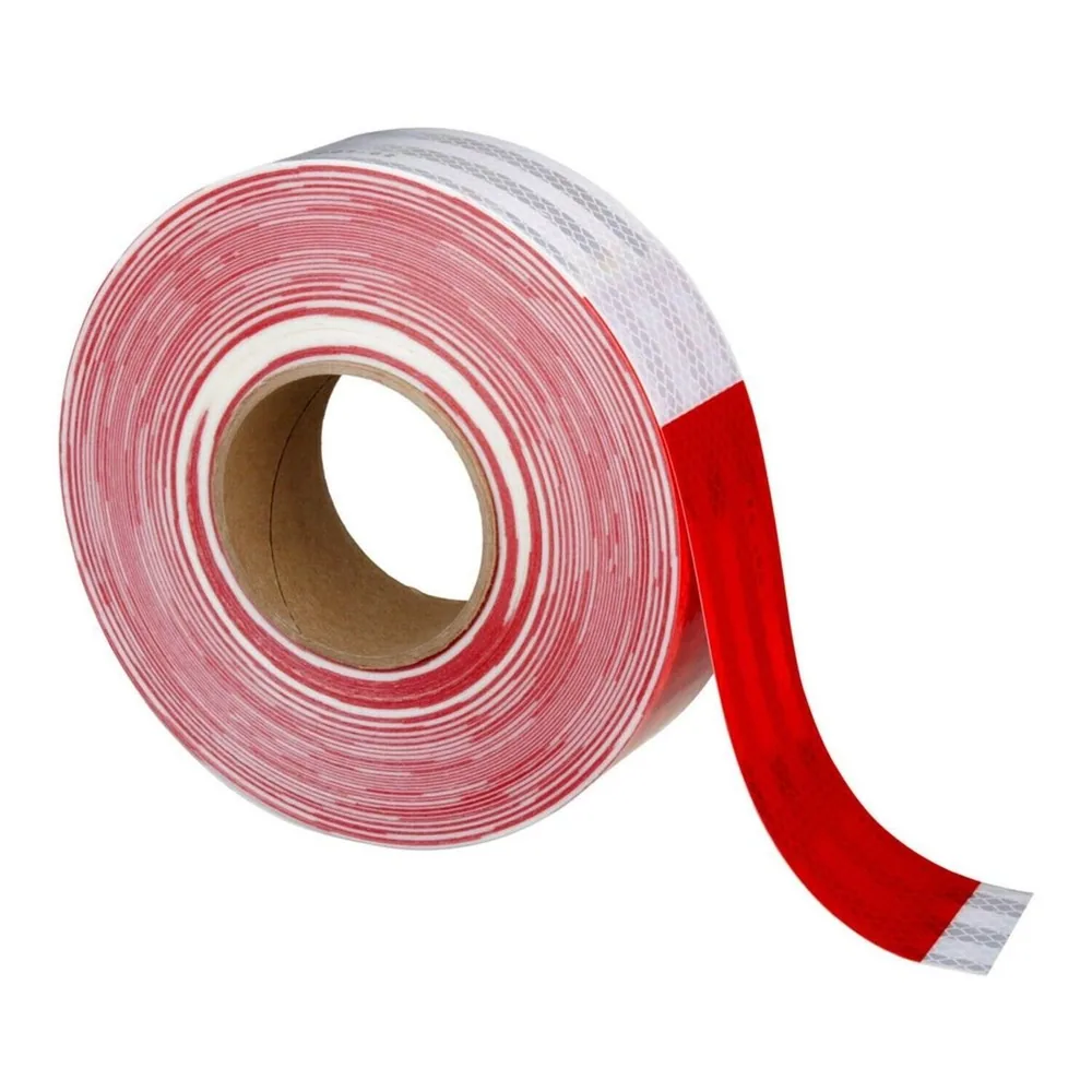 Marcas de Conspicuidad Diamond Grade™ 3M™ 983-326, Rojo/Blanco, 2 in x 150 ft, Catálogo 3M #: 67535