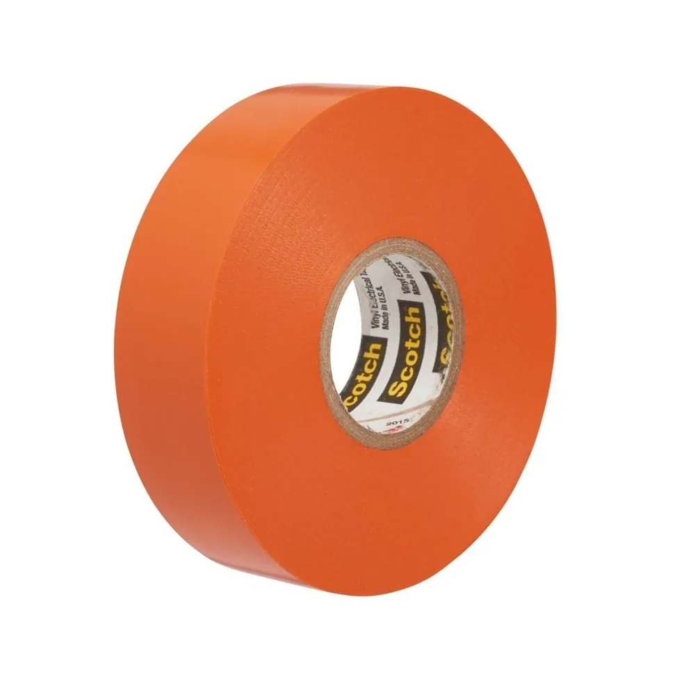 Scotch® Cinta de Aislar de Vinil Codificación por Color 35, Naranja, Configurable, 2 in x 66 ft x 1 in (51 mm x 20.1 m x 25.4 mm)
