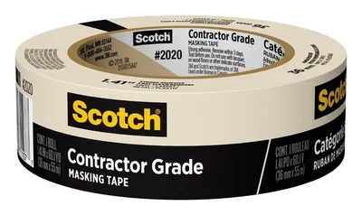 Cinta Scotch® de Enmascarar Grado Contratista 2020-36AP, 1.41 in x 60.1 yd (36mm x 55m)