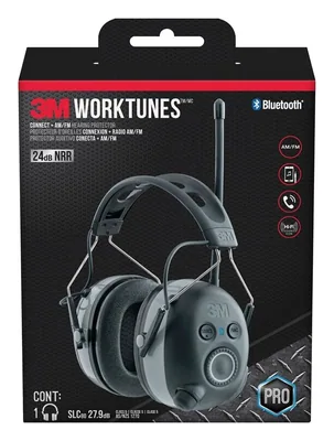 3M™ Work Tunes™ Connect + AM/FM Protector Auditivo con Tecnología Bluetooth®, 90542H1-DC-PS