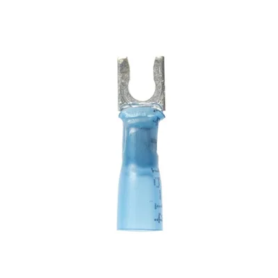 3M™ Scotchlok™ Terminal de horquilla con bloqueo termocontráctil, 25/botella, MH14-8FLX, lengüeta tipo resorte se ajusta firmemente alrededor del birlo