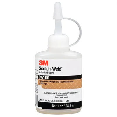 Adhesivo de Cianoacrilato 3M™ Scotch-Weld™ CA100, Transparente, 1 fl oz