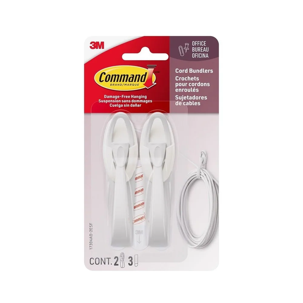 Command™ Cord Bundlers, 17304-ES, 2 bundlers, 3 strips 1/asst