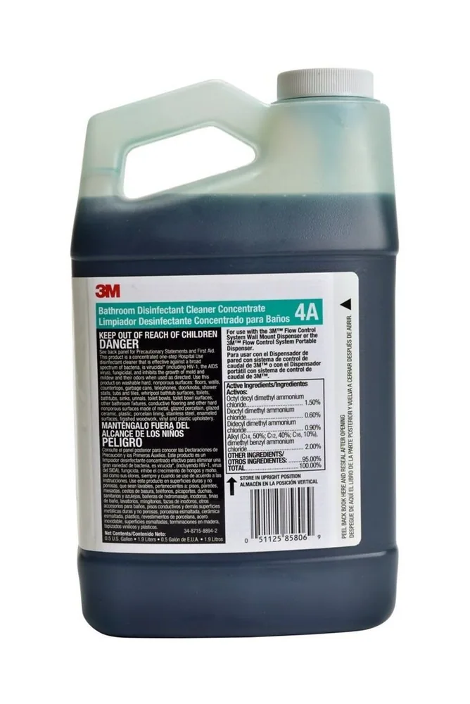 3M™ Limpiador Desinfectante para Baño Concentrado 4A, 0.5 Galón