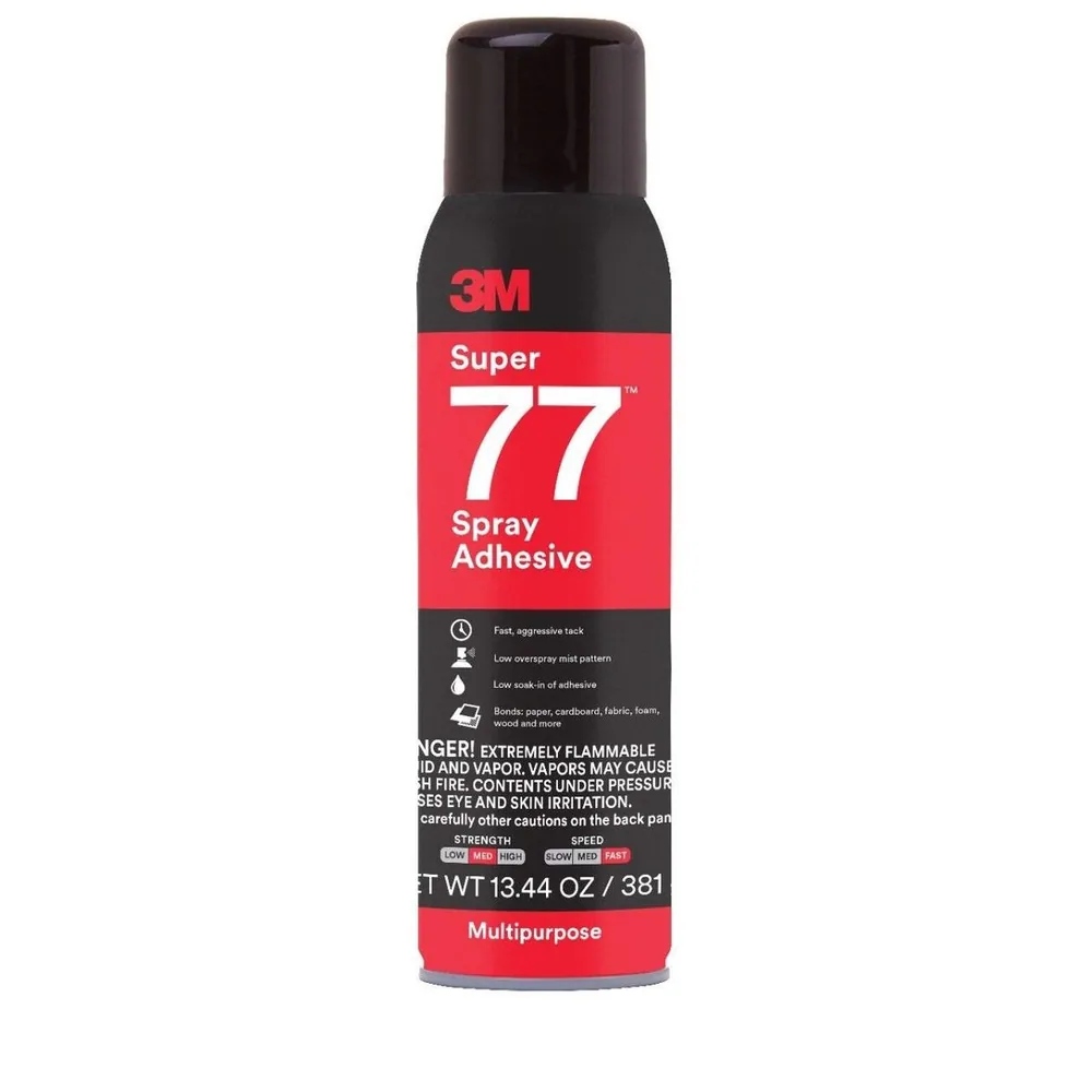 Adhesivo en Aerosol Multiusos 3M™ Super 77™, Transparente, Lata de 16 fl oz (Peso Neto 13.44 oz), No está a la venta en CA y otros estados