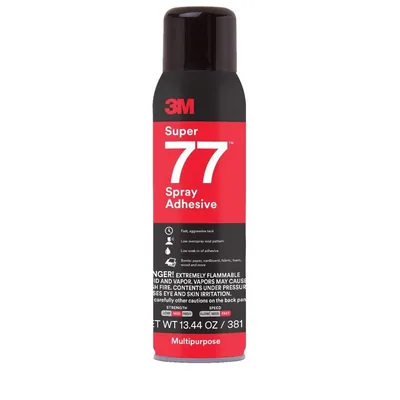 Adhesivo en Aerosol Multiusos 3M™ Super 77™, Transparente, Lata de 16 fl oz (Peso Neto 13.44 oz), No está a la venta en CA y otros estados