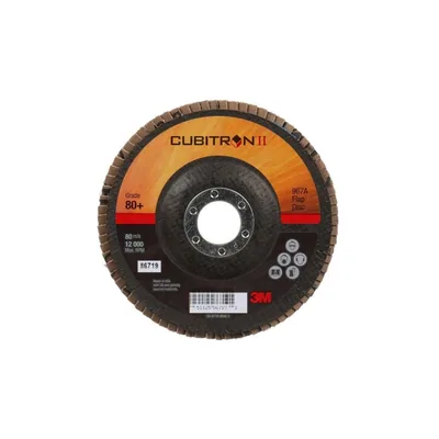 3M™ Cubitron™ II Flap Disc 967A, 80+, T27, 5 in x 7/8 in