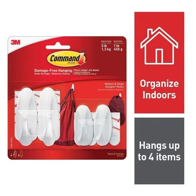 Command™ Small/Medium Designer Hook Value Pack 17081-2VPES