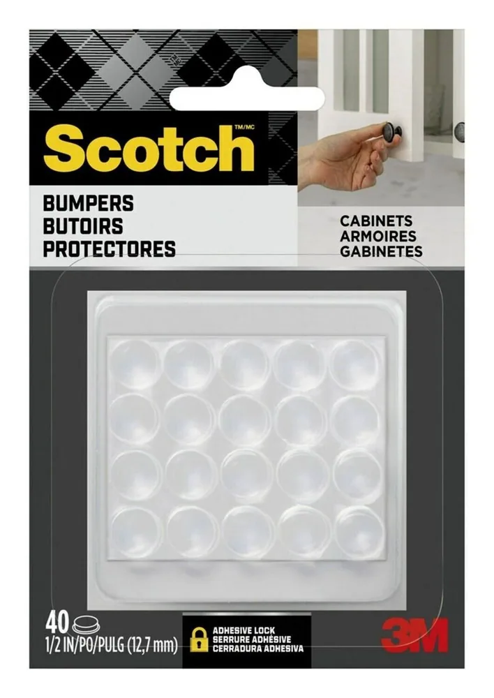 Topes de Almohadilla de Hule Autoadhesiva Scotch™ SP951-NA, Transparente, 1/2 in