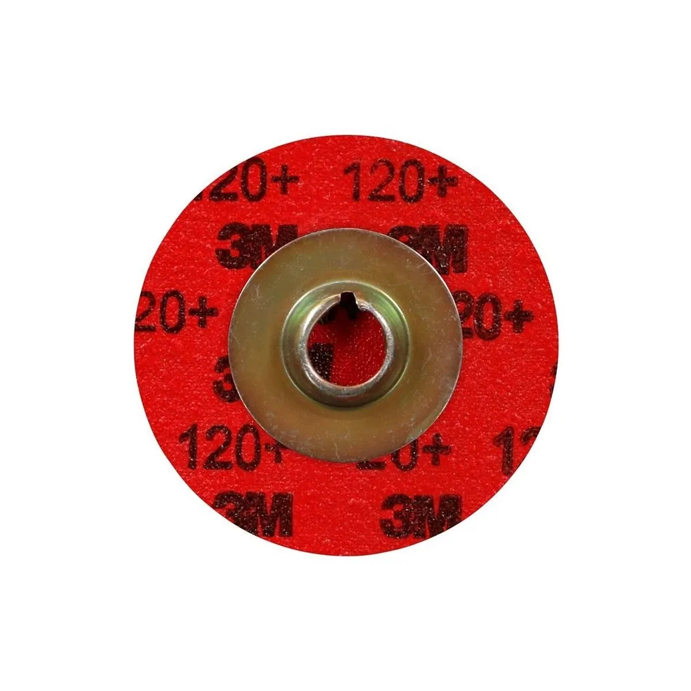 Disco Roloc™ de borde duradero 3M™ Cubitron™ II, 984F, 120+ Peso YF, TSM, Granate, 2 in, Dado RS200PM, 50/Cartón