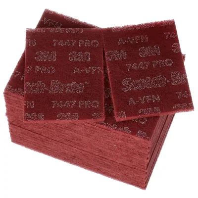Scotch-Brite™ Hand Pad 7447 Pro, PO-HP, A/O Very Fine, Maroon, 6 in x 9 in
