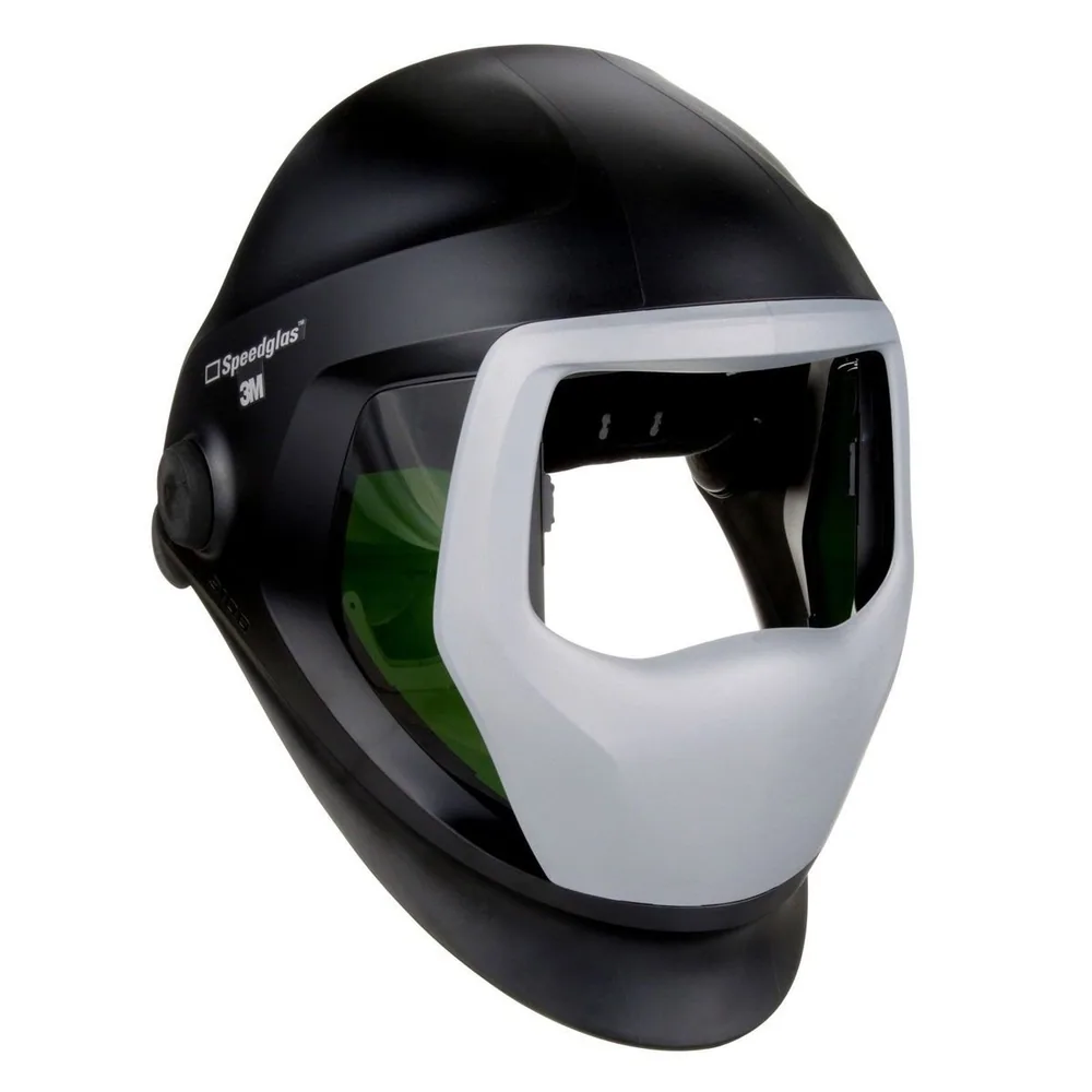 3M™ Casco de Soldar Speedglas™ 9100 06-0300-51SW, con Ventanas Laterales, Banda para la Cabeza y Panel Frontal Plateado