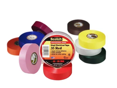 Scotch® Vinyl Color Coding Electrical Tape 35, 1/2 in x 20 ft, Multi-color