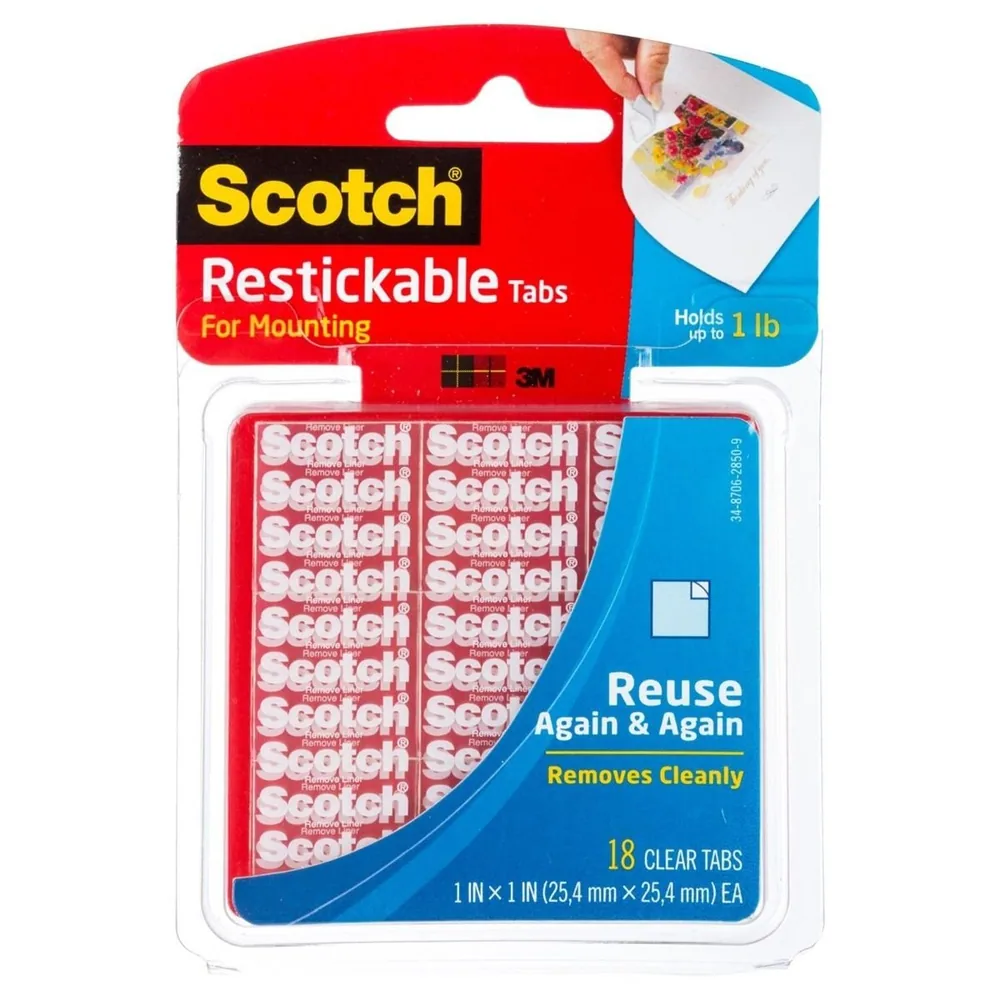 Pestañas Resticables Scotch® R100, 1 in x 1 in