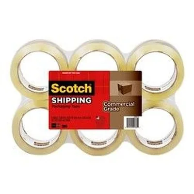 Scotch® Commercial Grade Shipping Packaging Tape 3750-6, 1.88 in x 54.6 yd (48 mm x 50 m)