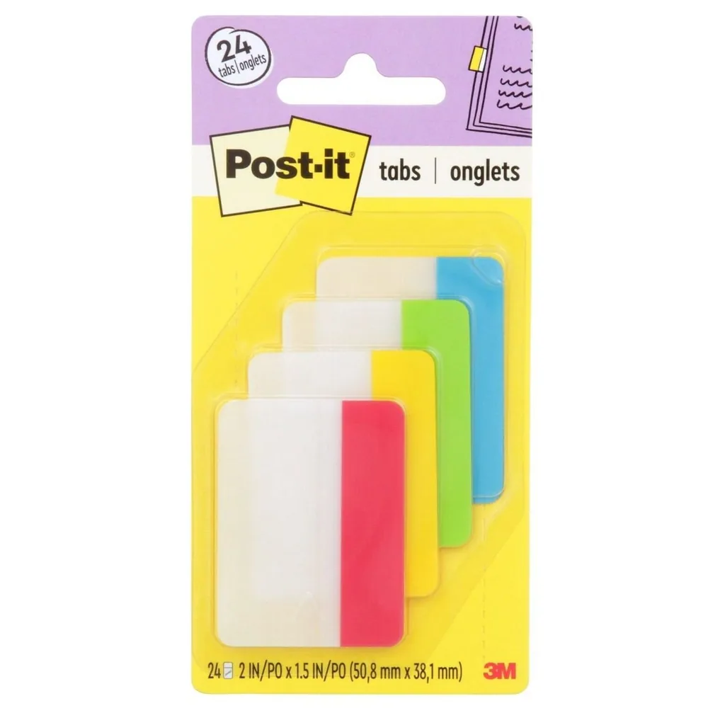 Pestañas Duraderas Post-it® 686-ALYR, 2 in x 1.5 in (50,8 mm x 38 mm)