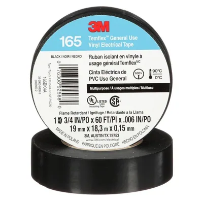 165BK4A Cinta Vinilo Temflex™ 3/4 in x 60 ft