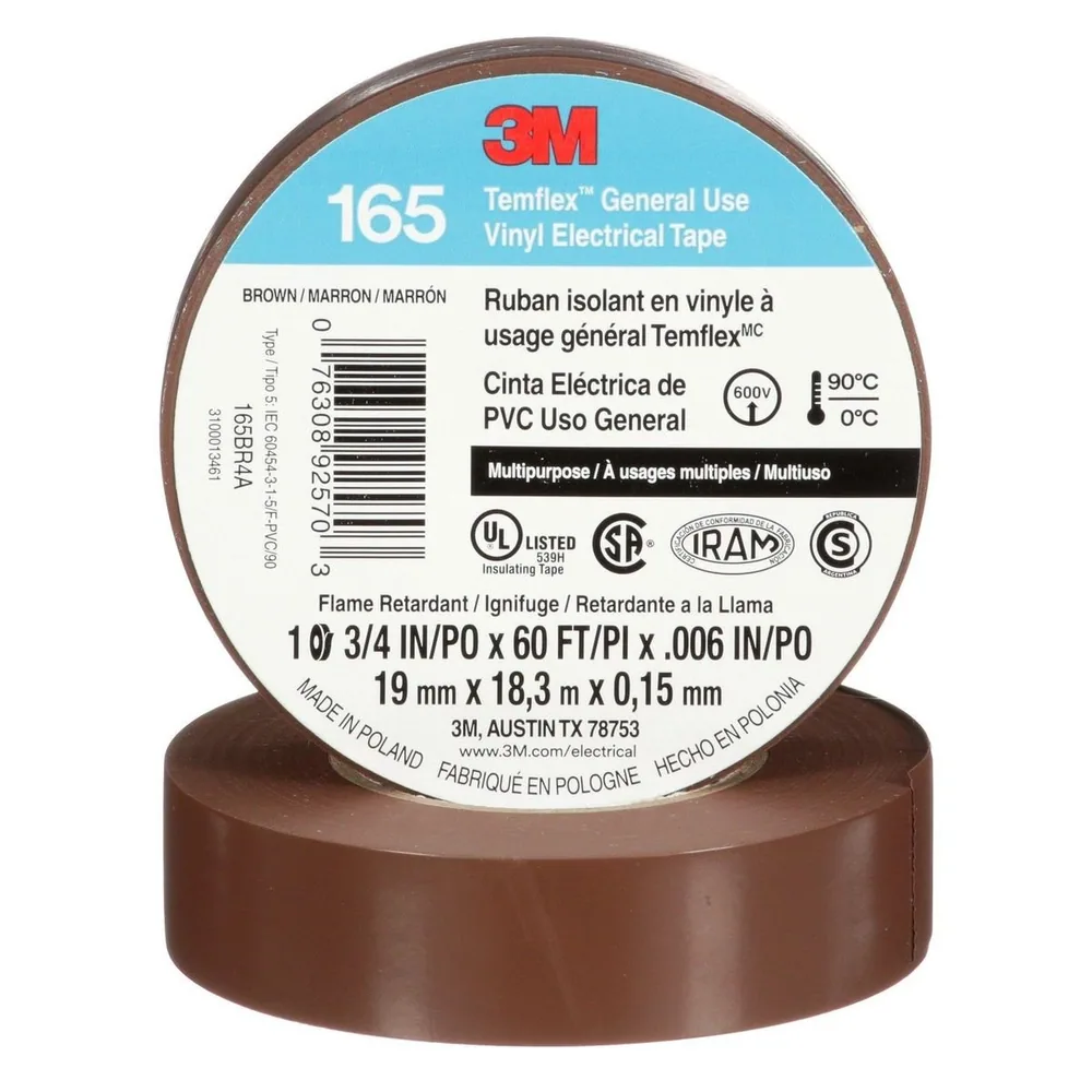 165BR4A Cinta Vinilo Temflex™ 3/4 in x 60 ft