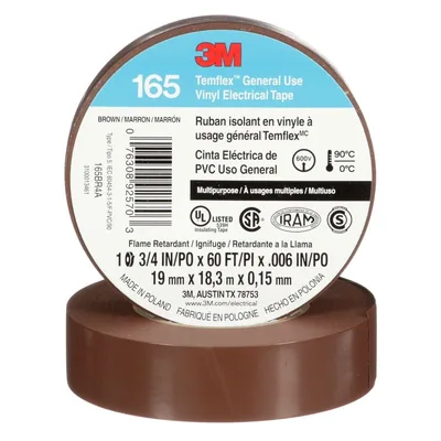 165BR4A Cinta Vinilo Temflex™ 3/4 in x 60 ft